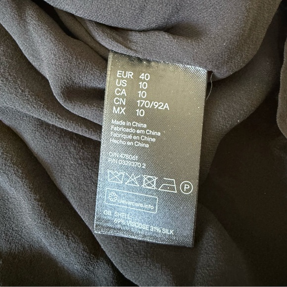 Balmain x H&M Black Velvet and Silk Mock Turtleneck Mini Dress Size 10 - Picture 8 of 9